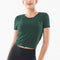 Blusa de Yoga Deportiva Manga Corta para Mujer