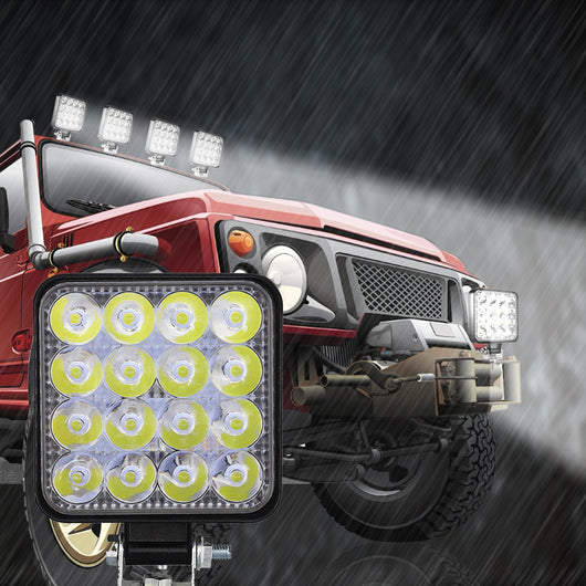 Faro LED de Trabajo 4 Pulgadas 48W - Luz Auxiliar Cuadrada para Vehículos - Image 3