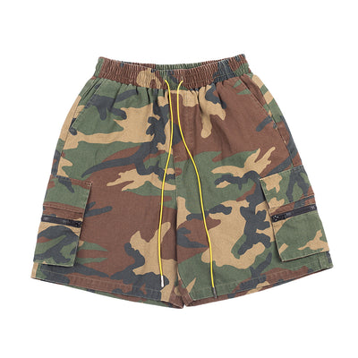 Shorts Cargo Camuflaje Vintage con Cierre - Estilo Casual Moderno para Hombre - Image 10