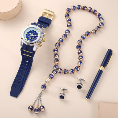 Estuche de Regalo Premium: Reloj Resistente al Agua, Rosario, Gemelos y Bolígrafo - Image 8