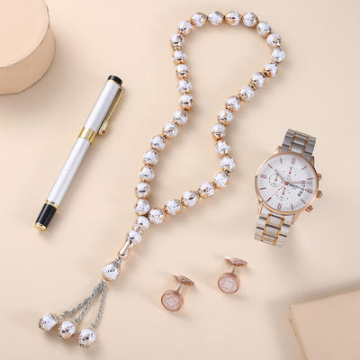Estuche de Regalo Premium: Reloj Resistente al Agua, Rosario, Gemelos y Bolígrafo - Image 11