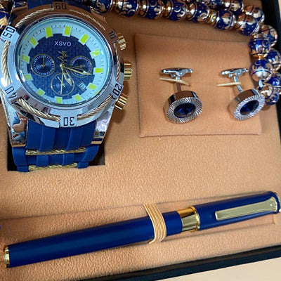 Estuche de Regalo Premium: Reloj Resistente al Agua, Rosario, Gemelos y Bolígrafo - Image 7