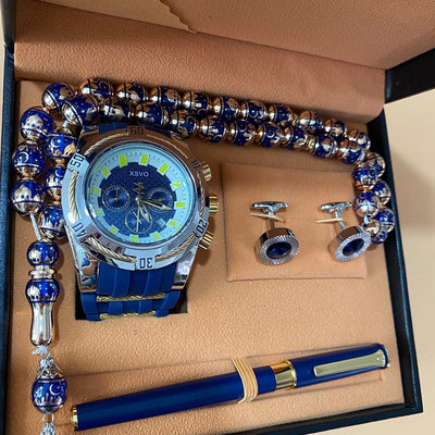 Estuche de Regalo Premium: Reloj Resistente al Agua, Rosario, Gemelos y Bolígrafo - Image 6