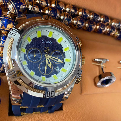 Estuche de Regalo Premium: Reloj Resistente al Agua, Rosario, Gemelos y Bolígrafo - Image 5