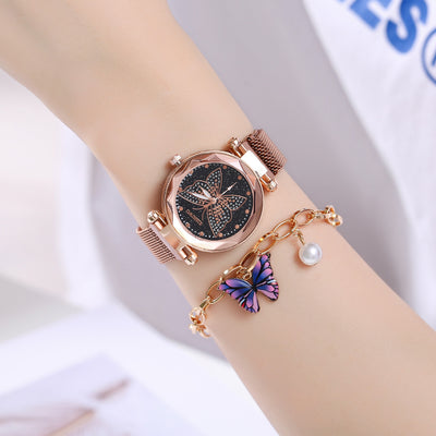 Conjunto de Joyería Mariposa Elegante con Reloj y Accesorios - Image 8