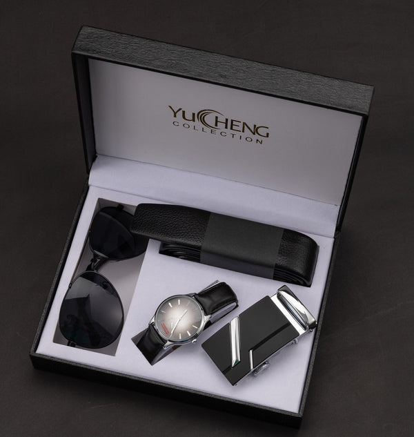 Set de Regalo Ejecutivo: Reloj, Cinturón y Accesorios para Hombre