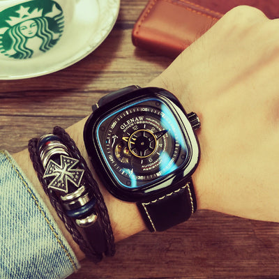 Reloj Mecánico Automático con Diseño Hueco Cuadrado - Image 3