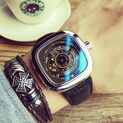 Reloj Mecánico Automático con Diseño Hueco Cuadrado - Image 4
