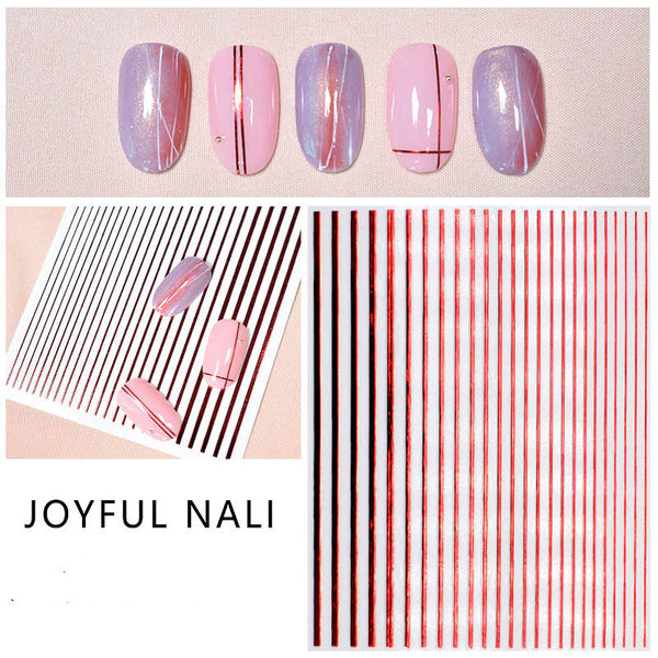 Stickers de Uñas Arcoíris con Diseños de Huevo Frito, Fresa y Flores