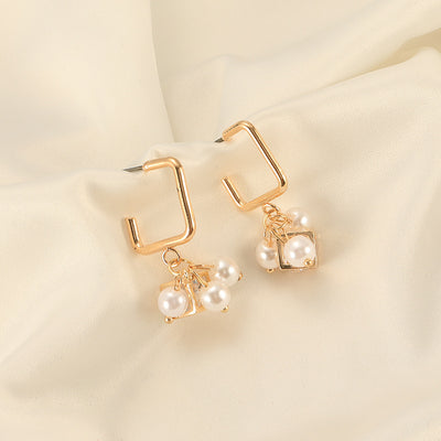 Aretes de Cristal Zircón Cubo Perla - Image 11