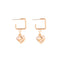 Aretes de Cristal Zircón Cubo Perla