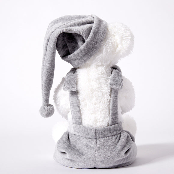 Peluche Osito en Pijama Blanco - Muñeco de Felpa Suave