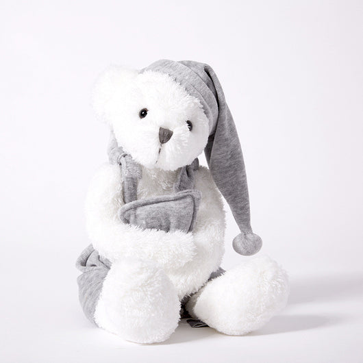 Peluche Osito en Pijama Blanco - Muñeco de Felpa Suave