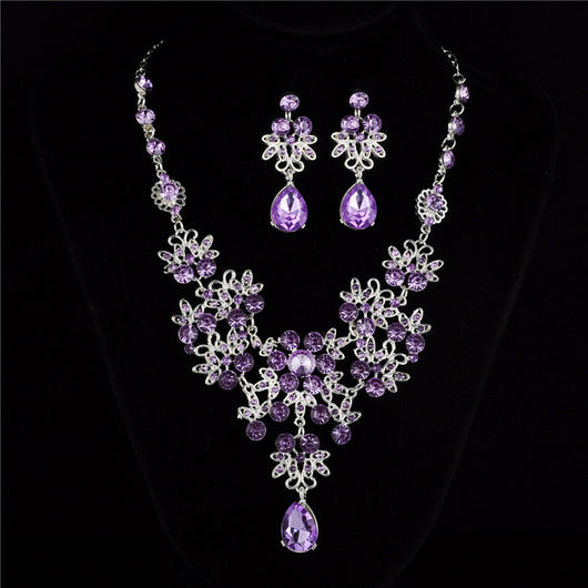 Conjunto de Collar y Aretes Nupcial Elegante para Novia - Image 9