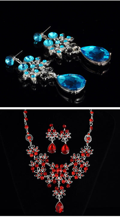 Conjunto de Collar y Aretes Nupcial Elegante para Novia - Image 6