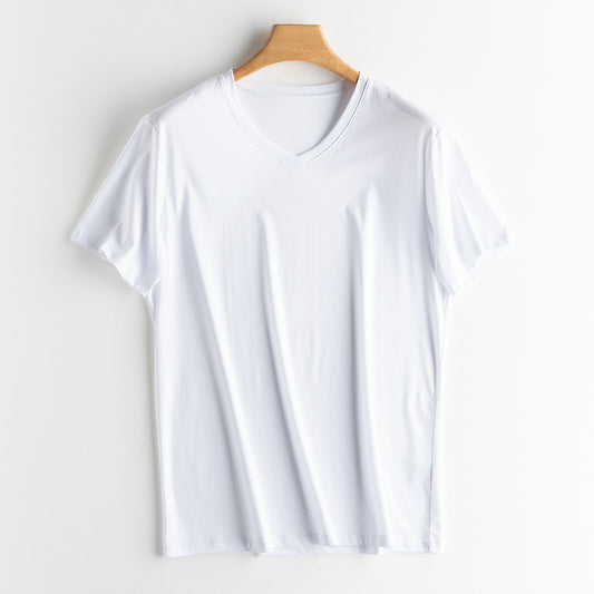 Camiseta de Lujo para Hombre en Seda y Algodón Mercerizado - Image 2