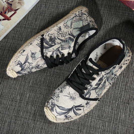 Alpargatas Hombre Primavera - Zapatos de Lona Respirable Tipo Mocasín Slip On