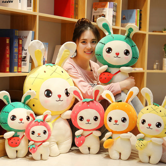 Peluche Adorable Conejito Frutal con Diseño Kawaii