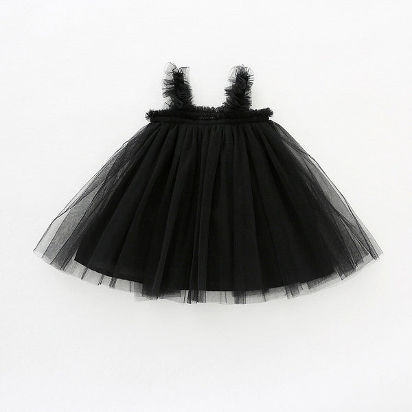 Vestido Tutú Princesa con Orejas de Madera y Falda de Tul Gasa