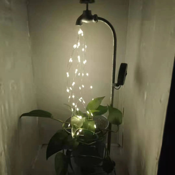 Lámpara Solar Decorativa con Diseño de Regadera y Luces LED para Jardín