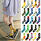 Calcetines Largos Vintage Verde y Amarillo Estampados