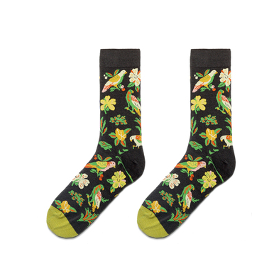 Calcetines Largos Vintage Verde y Amarillo Estampados - Image 3