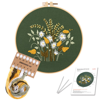 Kit Completo de Bordado Floral Artesanal con Algodón Premium - Image 2