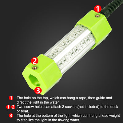 Luz LED Sumergible 12V 100W Amarillo Verde para Pesca Nocturna y Calamares - Image 2