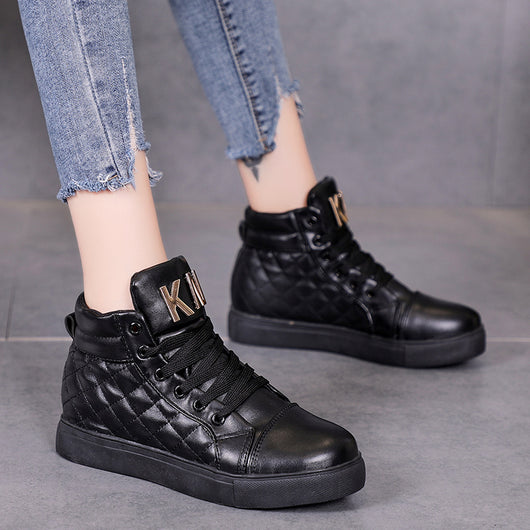 Zapatillas Deportivas Plataforma Mujer Estilo Coreano - Casual de Caña Alta - Image 9