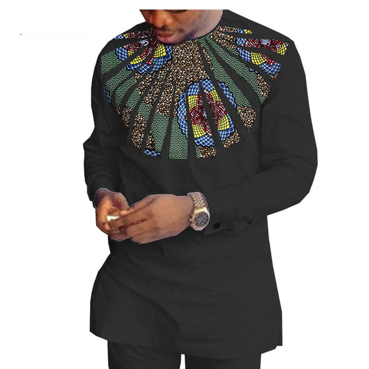 Traje Casual Hombre Algodón Batik Étnico Africano - Image 2