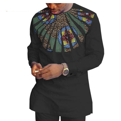 Traje Casual Hombre Algodón Batik Étnico Africano - Image 2