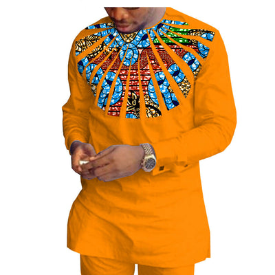 Traje Casual Hombre Algodón Batik Étnico Africano - Image 12