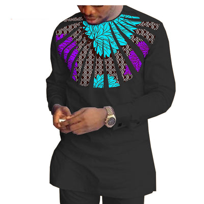 Traje Casual Hombre Algodón Batik Étnico Africano - Image 5