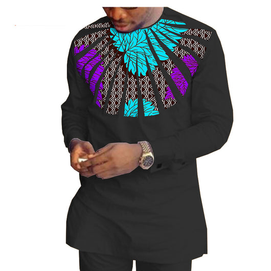 Traje Casual Hombre Algodón Batik Étnico Africano - Image 5
