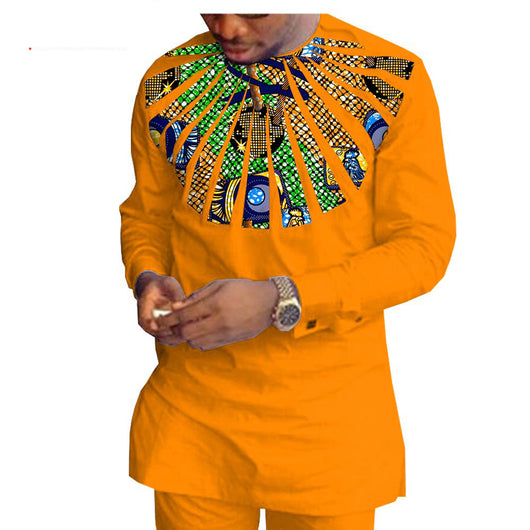 Traje Casual Hombre Algodón Batik Étnico Africano - Image 11