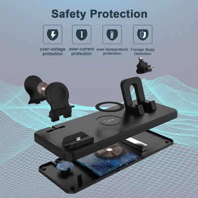Cargador Inalámbrico 6 en 1 de 15W - Soporte Multifuncional - Image 10