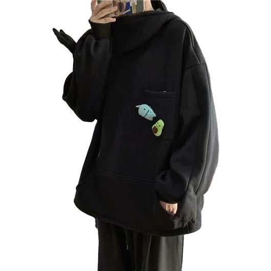 Sudadera Hoodie de Forro Polar con Cierre - Estilo Harajuku Unisex - Image 8