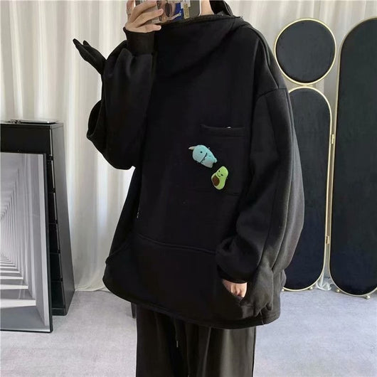 Sudadera Hoodie de Forro Polar con Cierre - Estilo Harajuku Unisex - Image 11