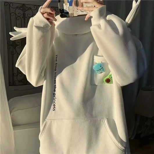 Sudadera Hoodie de Forro Polar con Cierre - Estilo Harajuku Unisex - Image 3