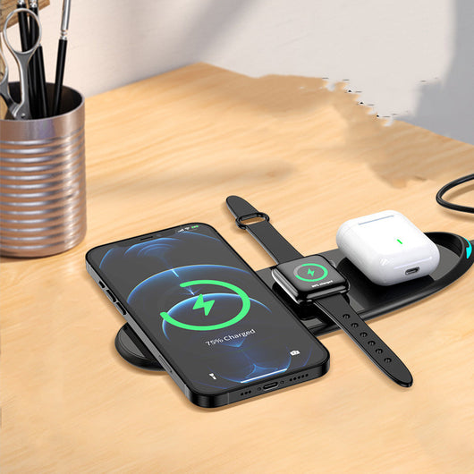 Cargador Rápido Inalámbrico 3 en 1 para Reloj, Auriculares y Smartphone - Image 9