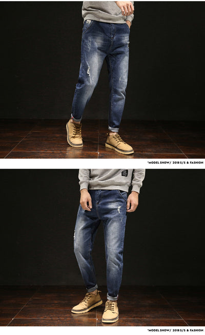 Jeans Stretch Talla Grande Hombre con Detalles Rotos - Image 8