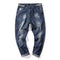 Jeans Stretch Talla Grande Hombre con Detalles Rotos