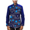 Camisa Étnica Africana Estampado Batik 100% Algodón para Hombre