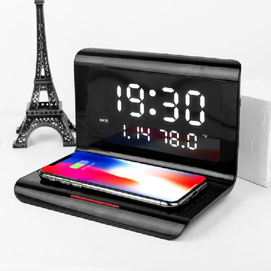 Reloj Despertador con Cargador Inalámbrico 10W, Calendario Perpetuo y Monitor de Temperatura - Image 14