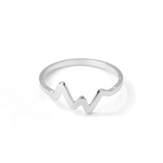 Anillo de Acero Inoxidable con Electrocardiograma para Mujer - Image 6
