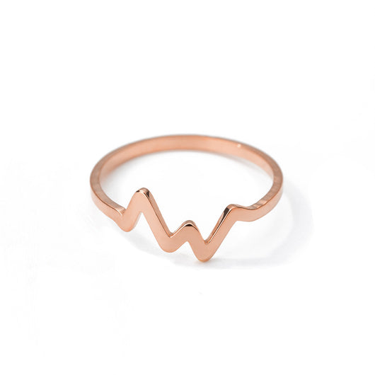 Anillo de Acero Inoxidable con Electrocardiograma para Mujer - Image 8