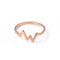 Electrocardiogram Stainless Steel Ring Women Rose Dorado