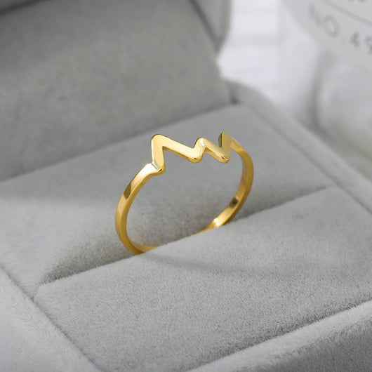 Anillo de Acero Inoxidable con Electrocardiograma para Mujer - Image 2