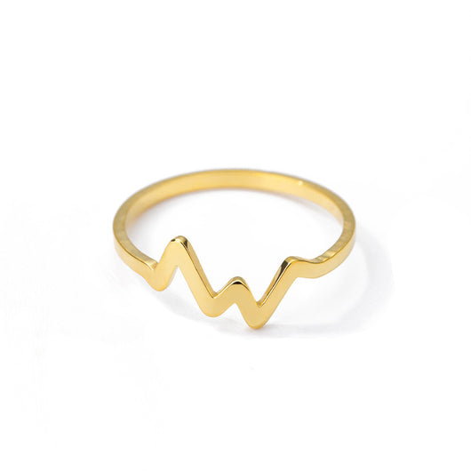 Anillo de Acero Inoxidable con Electrocardiograma para Mujer - Image 5