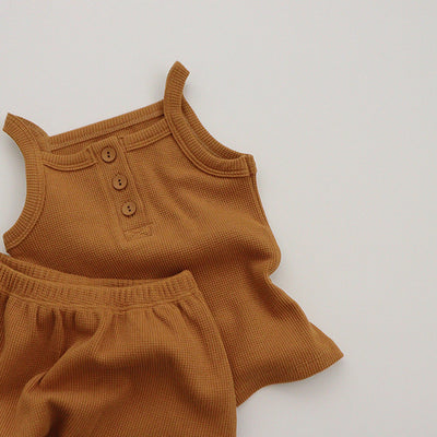 Conjunto de Camiseta y Calzón Infantil sin Mangas para Verano - Image 3
